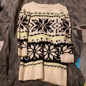 kids sweater dress,white black lime green sparkles